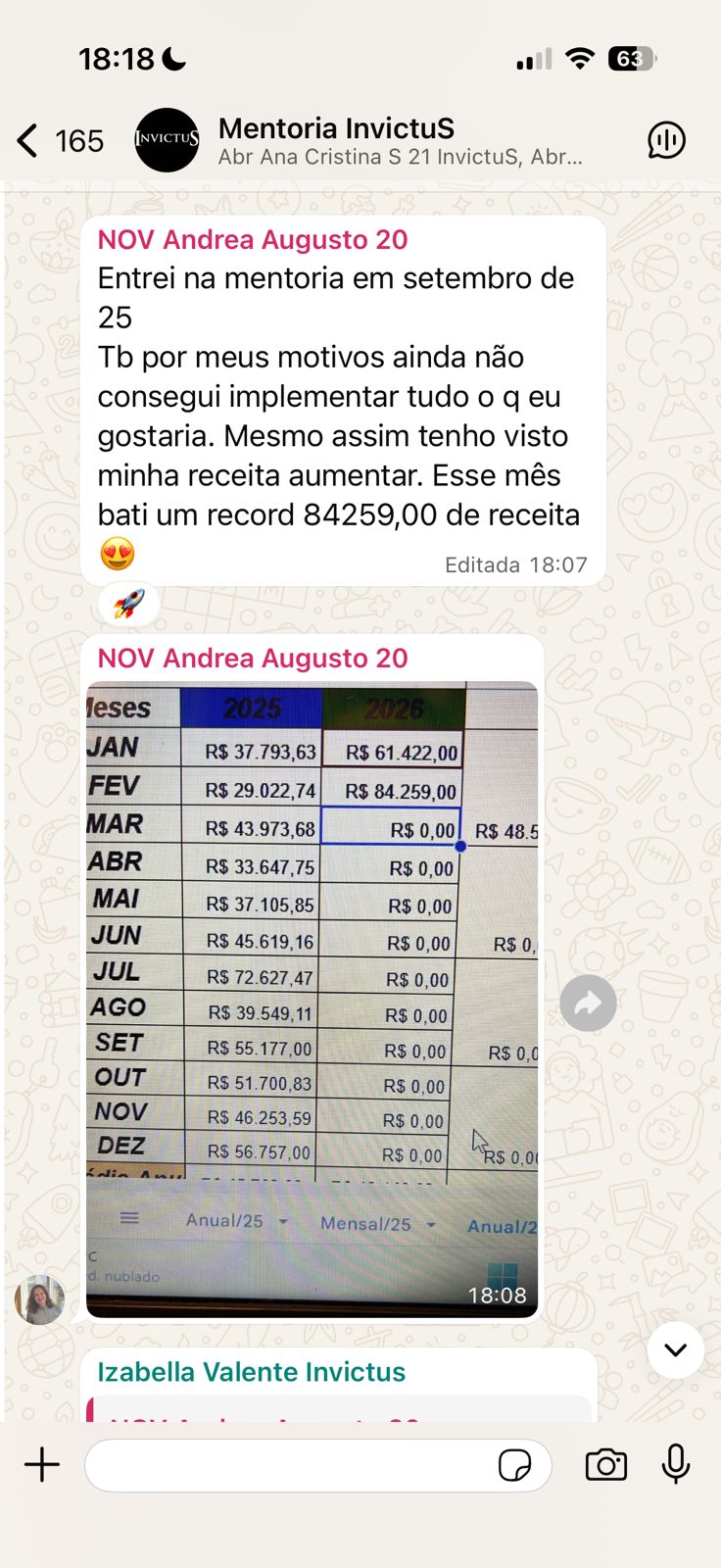 Resultado real de participante da imersão 1
